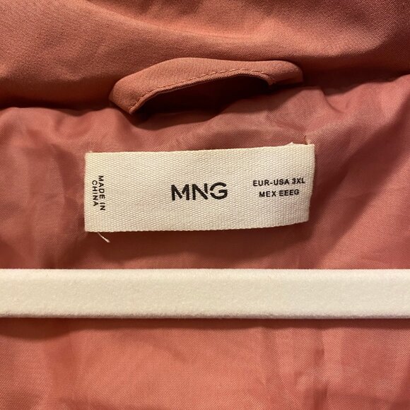 MANGO Dusty Pink Cropped Puffer Jacket Size 3XL - Picture 6 of 8